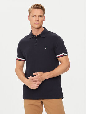 Tommy Hilfiger Tommy Hilfiger Polokošeľa Monotype Flag MW0MW33585 Tmavomodrá Slim Fit