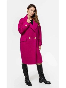 Luisia Luisia Płaszcz STELLA Różowy Classic Fit