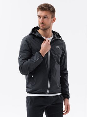 Ombre Ombre Bunda pro přechodné období OM-JANP-0110 Černá Regular Fit