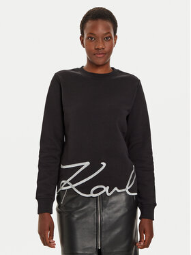 KARL LAGERFELD KARL LAGERFELD Mikina 245W1815 Černá Regular Fit