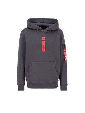 Alpha Industries Alpha Industries Bluza Alpha Puff Print Hoodie Szary Regular Fit