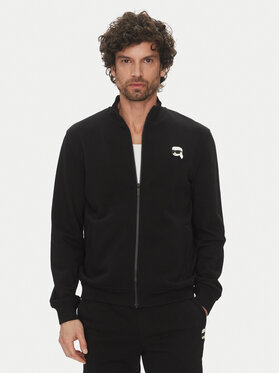KARL LAGERFELD KARL LAGERFELD Džemperis ar kapuci 705712 500900 Melns Regular Fit