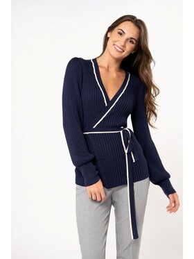 QUIOSQUE QUIOSQUE Sweter 022202 Granatowy Regular Fit