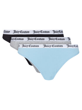 Juicy Couture Juicy Couture Sada 3 kusů klasických kalhotek Diddi JCLBR224572 Barevná