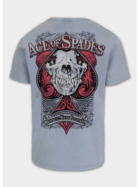 PITBULL PITBULL T-Shirt Koszulka męska Denim Washed ACE OF SPADES II XL Błękitny Regular Fit