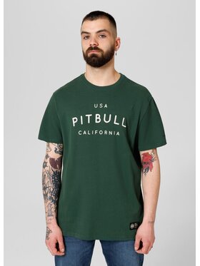 PITBULL PITBULL T-Shirt Koszulka Zielony Regular Fit
