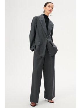 LEBRAND LEBRAND Spodnie damskie Franco Szary Regular Fit