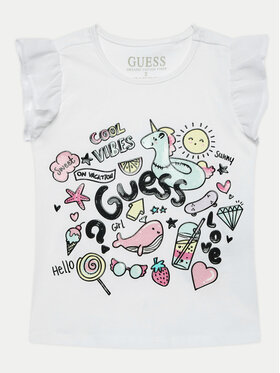 Guess Guess T-krekls K4GI17 K6YW1 Balts Regular Fit