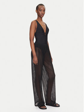 Hunkemöller Hunkemöller Spodnie materiałowe 301754 Czarny Relaxed Fit