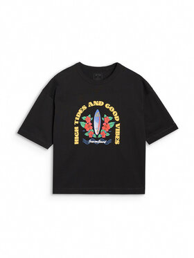 4F 4F T-Shirt FOB SUMMER Czarny Oversize