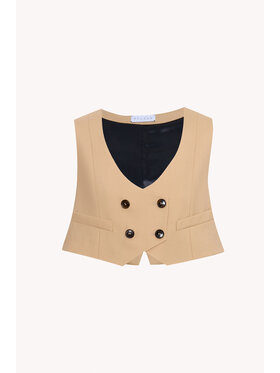 Epuzer Epuzer Gilet Dune wool Beige Standard Fit