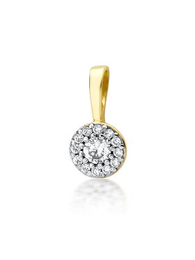 Fugart Fugart Naszyjnik Zawieszka z żółtego złota z brylantem 0.22 ct FZ443-585-B0.22 Złoty