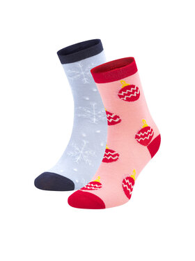 Jenny Fairy Jenny Fairy Lange Socken 4WB-007-AW23 (2-pack) Bunt