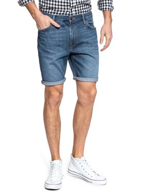 Lee Lee Szorty jeansowe RIDER SHORT Niebieski Slim Fit