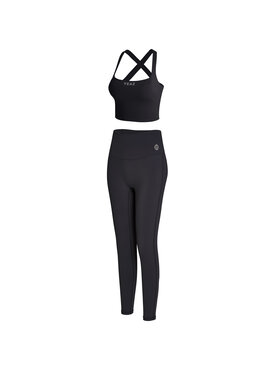 Yeaz Yeaz Komplet top i legginsy SHOW Czarny Slim Fit