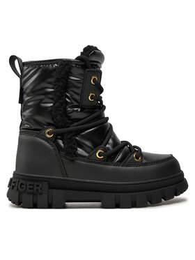 Tommy Hilfiger Tommy Hilfiger Апрески Fur Boot T3A5-33610-1695 M Черен