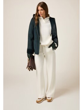 Oltre Oltre Pantaloni di tessuto P828J002382N011 Bianco Boy Fit