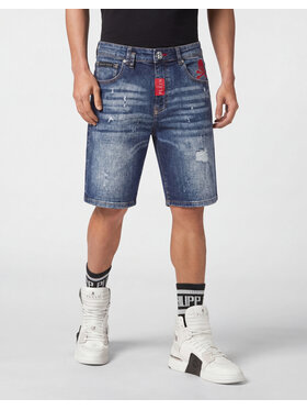 PHILIPP PLEIN PHILIPP PLEIN Džínové šortky 31801 Modrá Loose Fit