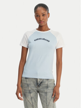 Guess Jeans Guess Jeans T-Shirt W6GIB0 J1314 Světle modrá Regular Fit