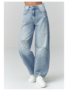 Makadamia Makadamia Jeansy C50 Niebieski Loose Fit
