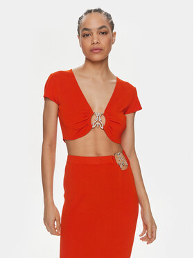 Patrizia Pepe Patrizia Pepe Halenka 2K0261/K021-R825 Oranžová Slim Fit