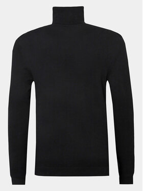 Sisley Sisley Bluză cu gât 10F2S2244 Negru Slim Fit