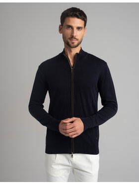 Borgio Borgio Sweter casazza_g Granatowy Slim Fit