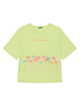 United Colors Of Benetton United Colors Of Benetton Тишърт 35RYC10OZ Жълт Regular Fit