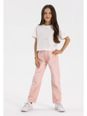minoti minoti Spodnie materiałowe 22pant46 Różowy Regular Fit