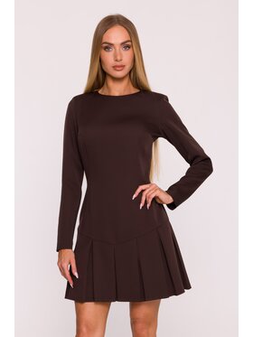Made of Emotion Made of Emotion Sukienka wieczorowa M872 Brązowy Modern Slim Fit
