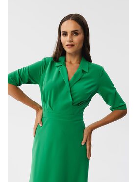 Stylove Stylove Sukienka koktajlowa S348 Zielony Modern Fit