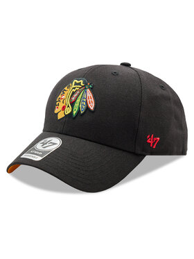 47 Brand 47 Brand Шапка с козирка NHL Chicago Blackhawks Ballpark Snap '47 MVP H-BLPMS04WBP-BKA Черен