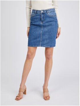 Orsay Orsay Spódnica jeansowa 726345558000__36 Niebieski Regular Fit