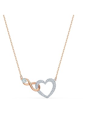 Swarovski Swarovski Naszyjnik Infinity Heart 5518865 Różowe złoto
