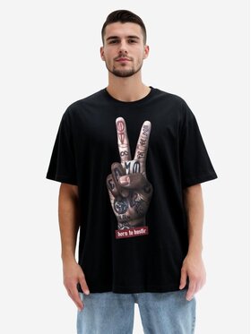 MyStars MyStars T-Shirt 115565 Czarny Oversize