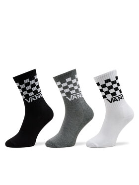 Vans Vans Zestaw 3 par wysokich skarpet męskich Classic Check Crew VN000F0WY281 Czarny