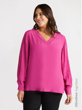 Fiorella Rubino Fiorella Rubino Bluzka 2740T002227N019 Różowy Regular Fit