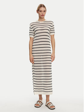 Tommy Hilfiger Tommy Hilfiger Letní šaty Pointelle WW0WW44489 Béžová Slim Fit
