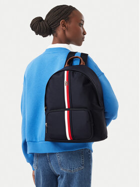 Tommy Hilfiger Tommy Hilfiger Rucsac Popette Dome Backpack Corp AW0AW19243 Bleumarin