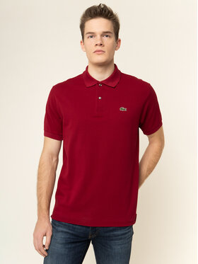 Lacoste Lacoste Polo L1212 Bordowy Classic Fit