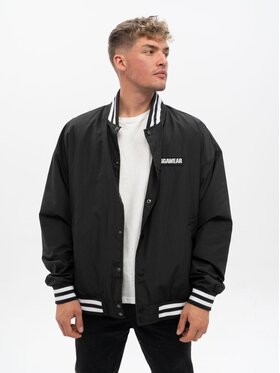 Jigga Wear Jigga Wear Kurtka bomber Kurtka Baseball Męska Czarna / Biała Jigga Wear Crown L Czarny Regular Fit