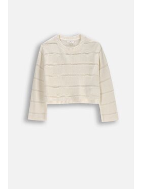 Coccodrillo Coccodrillo Sweter WC5172101NGJ-003 Écru Regular Fit