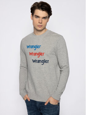Wrangler Wrangler Bluza Seasonal Logo W6A5HAX37 112130662 Szary Regular Fit