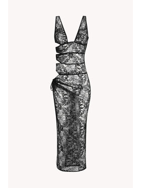 Epuzer Epuzer Sukienka wieczorowa Raven lace Czarny Close Fit