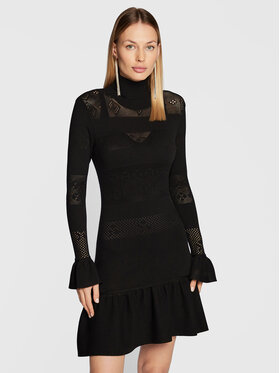 Blugirl Blumarine Blugirl Blumarine Плетена рокля RF2138-MA802 Черен Regular Fit