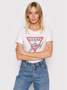 Guess Guess T-shirt Sparkle Icon W2RI07 I3Z11 Bianco Regular Fit