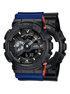 Casio Casio Zegarek SET GA-110-1BER + BEZEL 10358741 + PASEK 10527467 Czarny