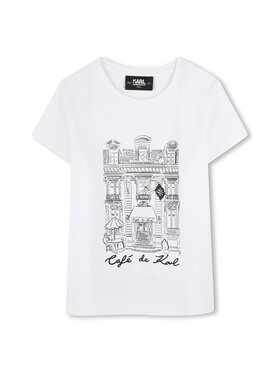 Karl Lagerfeld Kids Karl Lagerfeld Kids Тишърт Z30494 D Бял Regular Fit
