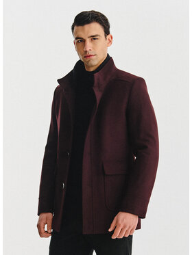 Pako Lorente Pako Lorente Płaszcz zimowy P25WF-7X-013 Bordowy Classic Fit