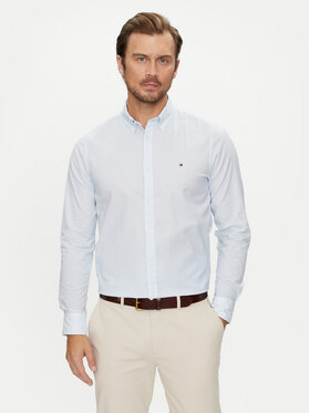 Tommy Hilfiger Tommy Hilfiger Košeľa Micro Foulard MW0MW35813 Modrá Slim Fit